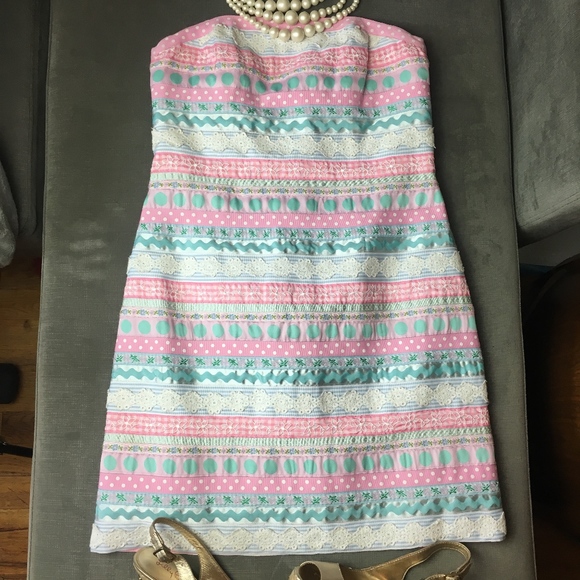 CLASSIC LILLY PULITZER RIBBON DRESS 4 - Picture 2 of 6